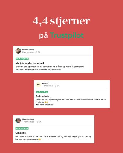 Et billede som viser en telefon med en juleSMS fra julemandens Posthus