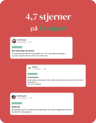 Et billede som viser en telefon med en juleSMS fra julemandens Posthus